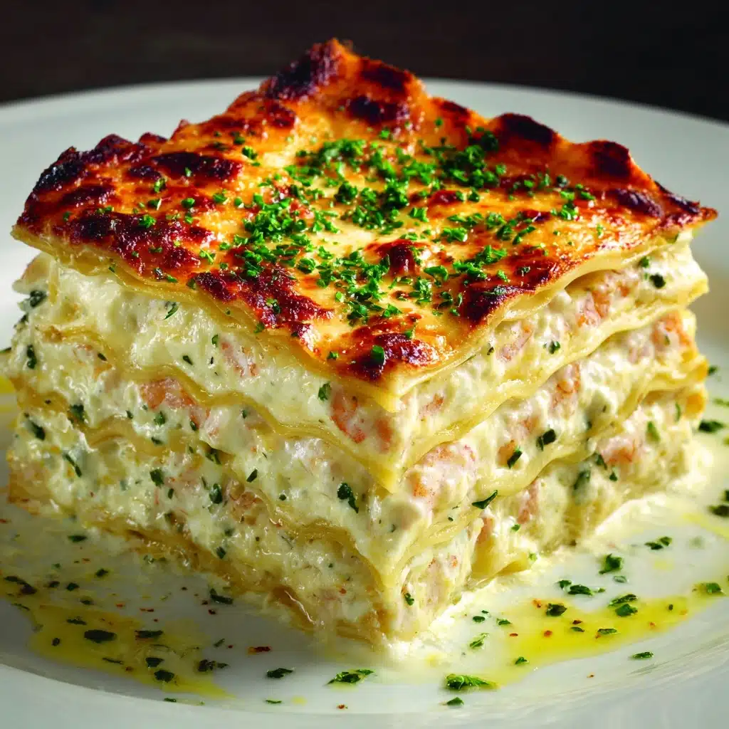 Garlic Butter Shrimp Scampi Lasagna Recipe - Recipe Image
