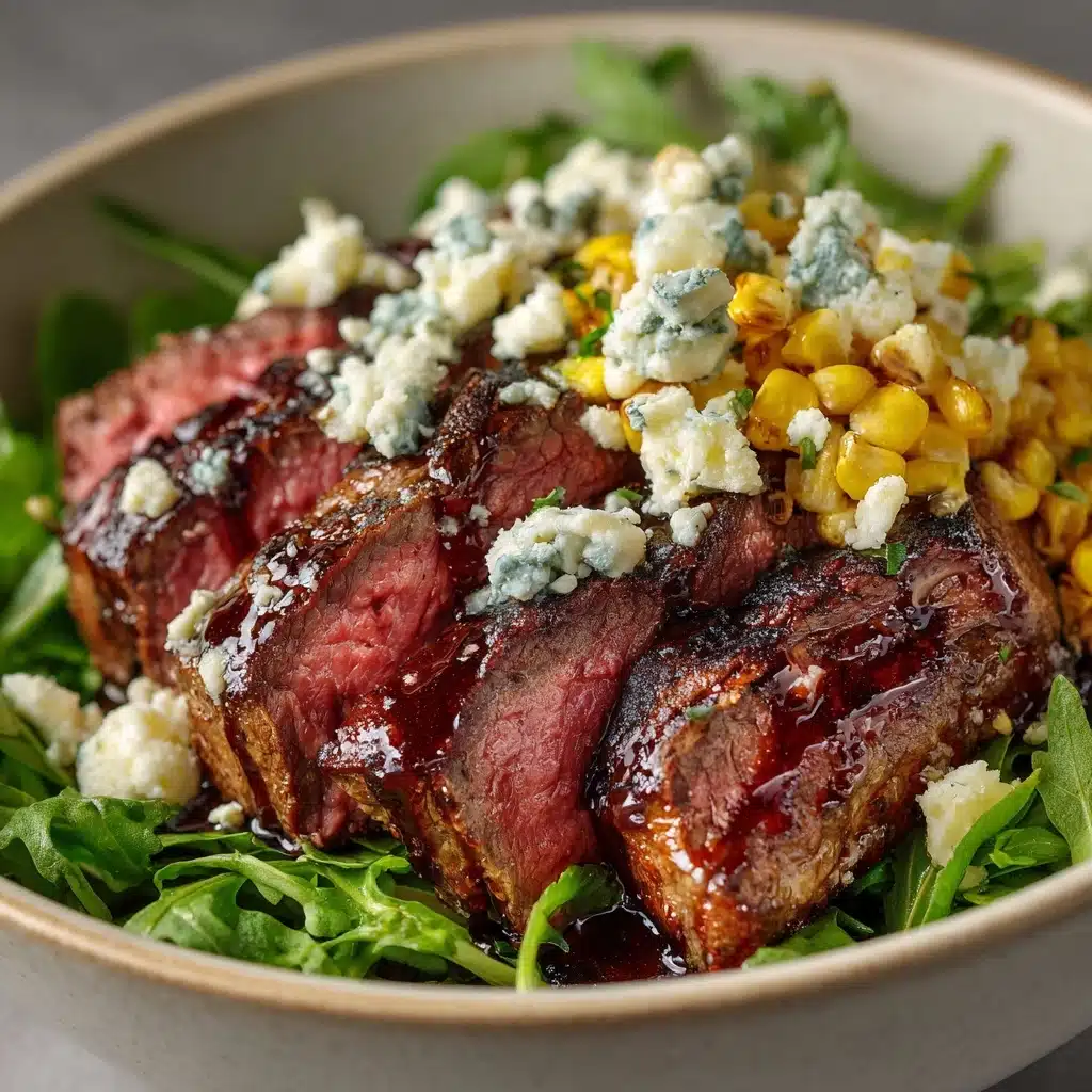 Grilled Balsamic Steak Salad with Gorgonzola & Corn Recipe - Recipe Image