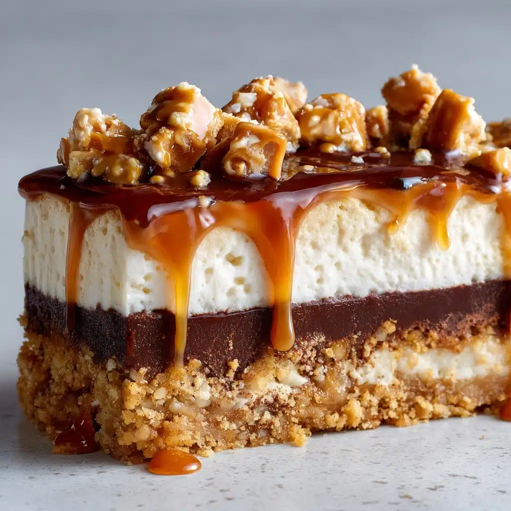 Butterfinger Caramel Cheesecake Bars Recipe - Recipe Image