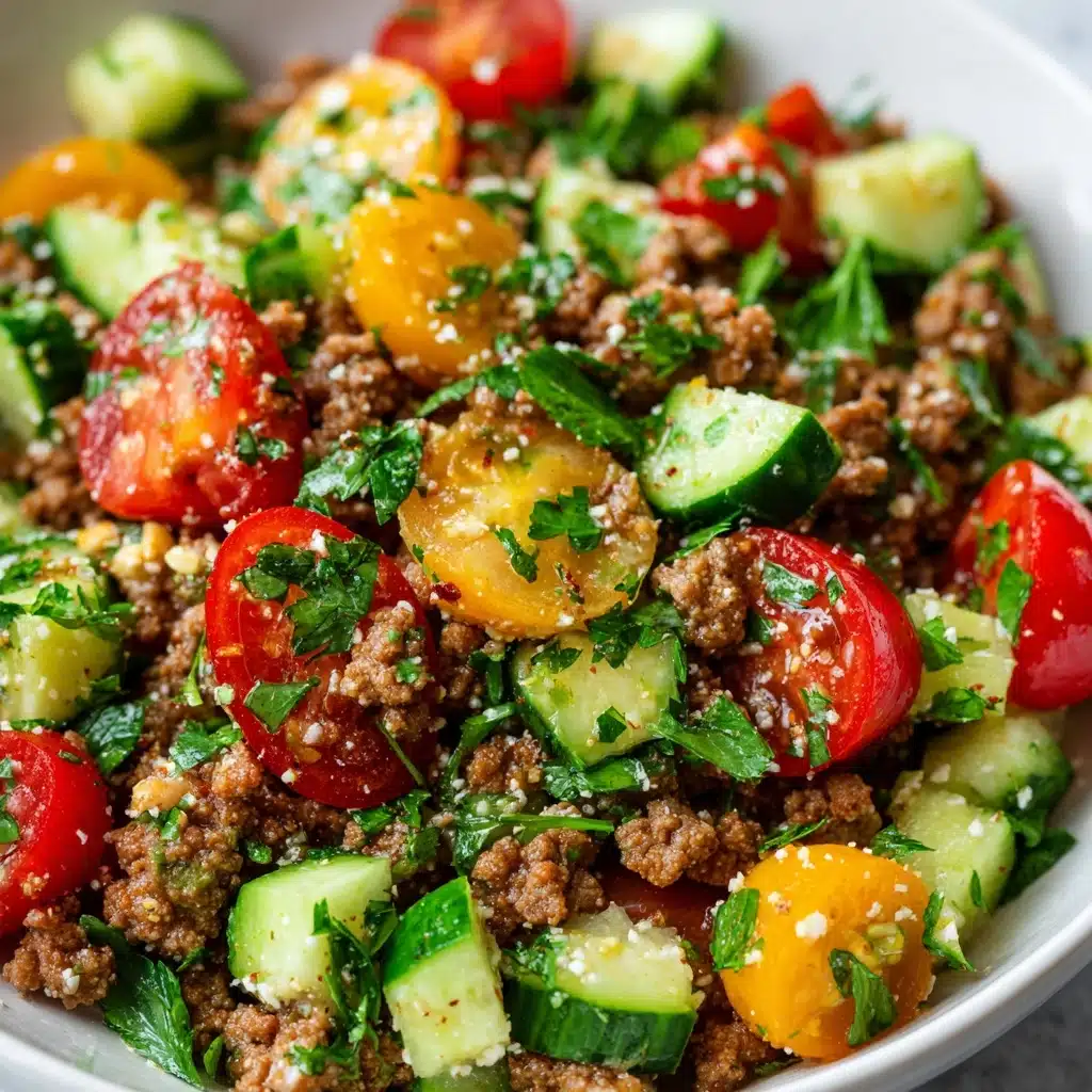 Mediterranean Ground Beef Stir Fry Recipe - Recipe Image