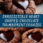 Heart-Shaped Chocolate Thumbprint Cookies Recipe