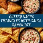 Nacho Triangles with Salsa-Ranch Dipping Sauce Recipe
