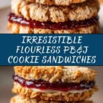 Healthy Flourless Peanut Butter & Jelly Cookie Sandwiches Recipe