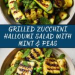 Grilled Zucchini, Halloumi, Pea Salad with Mint, Dijon and Lemon Recipe