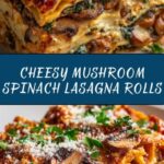 Mushroom and Spinach Lasagna Rolls Recipe