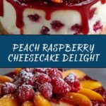 Summer Bliss Peach and Raspberry Cheesecake Delight Recipe