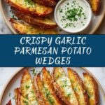 Baked Garlic Parmesan Potato Wedges Recipe