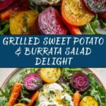 Grilled Sweet Potato & Burrata Salad with Cranberry Pepita Pesto Recipe