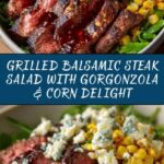 Grilled Balsamic Steak Salad with Gorgonzola & Corn Recipe