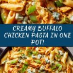 Buffalo Chicken Pasta – One Pot! Recipe