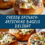 Cheesy Spinach-Artichoke Bagels Recipe