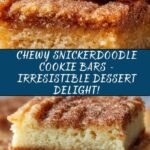 Chewy Snickerdoodle Cookie Bars Recipe
