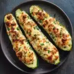 Cheesy Garlic Zucchini Steaks Recipe