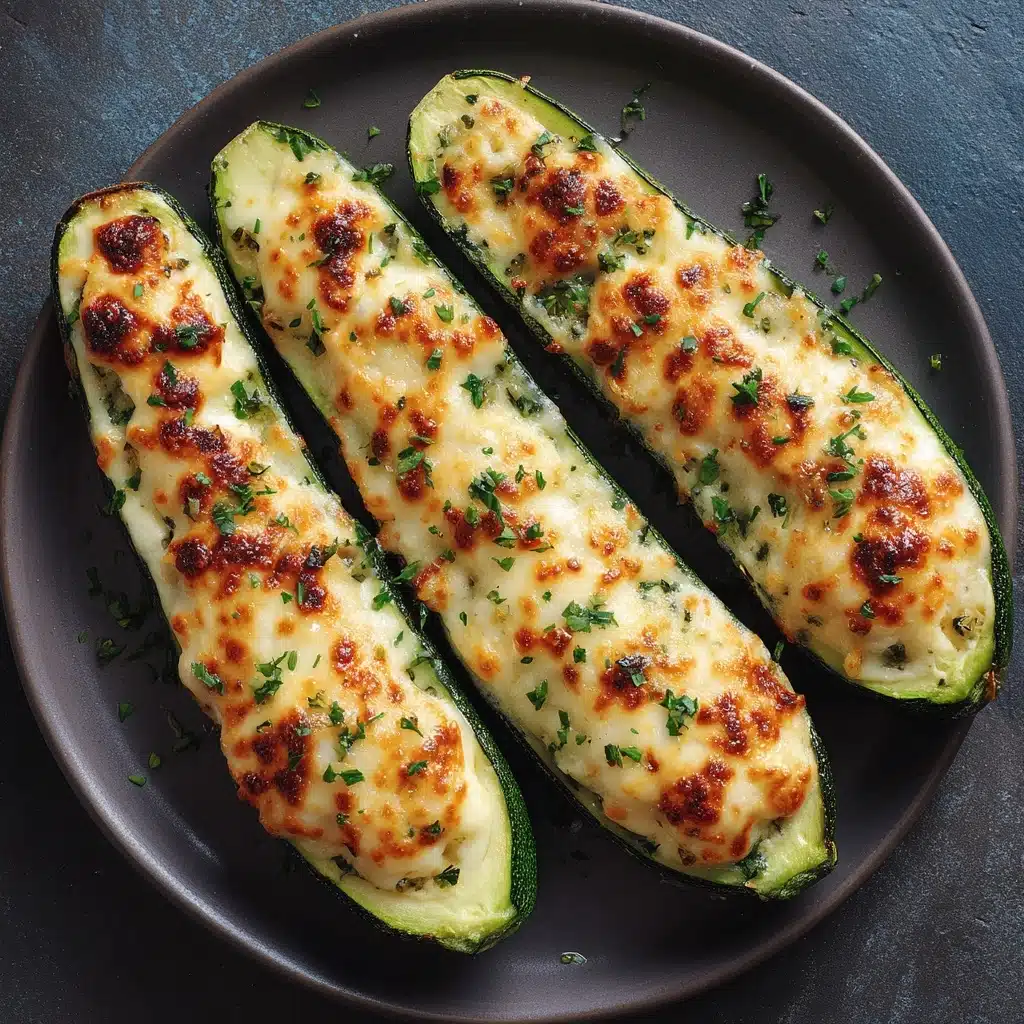 Cheesy Garlic Zucchini Steaks Recipe - Recipe Image