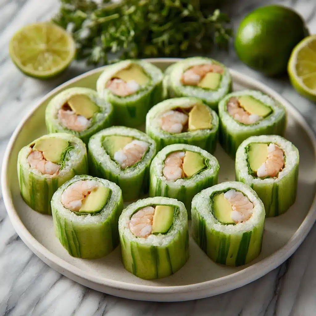 Cucumber Tuna Avocado Salad Rolls Recipe - Recipe Image