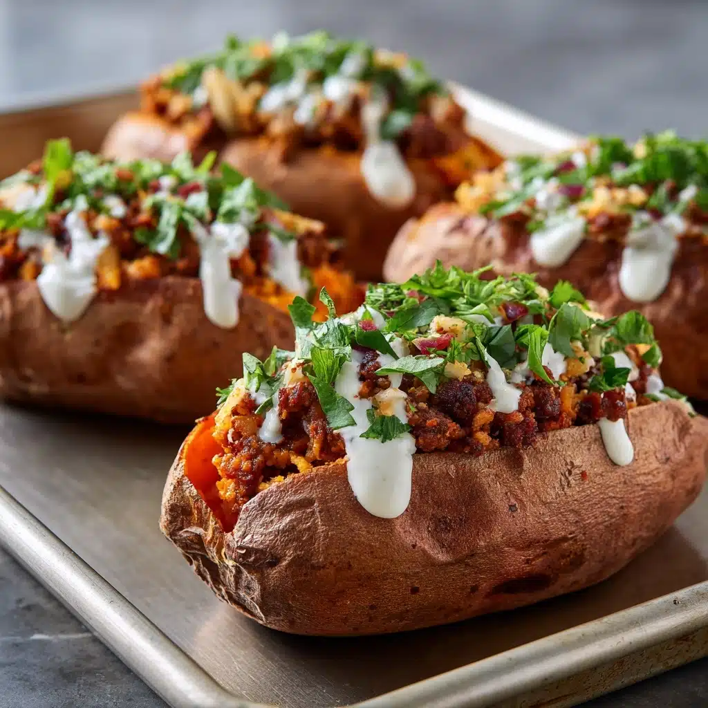 Turkey Taco Stuffed Sweet Potatoes Recipe - Recipe Image