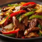 Sizzling Chinese Pepper Steak with Onions Recipe