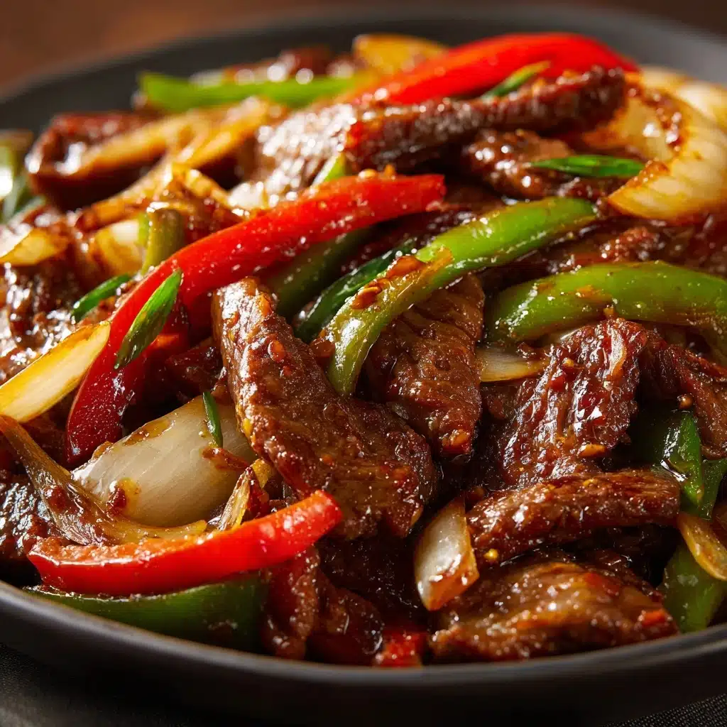 Sizzling Chinese Pepper Steak with Onions Recipe