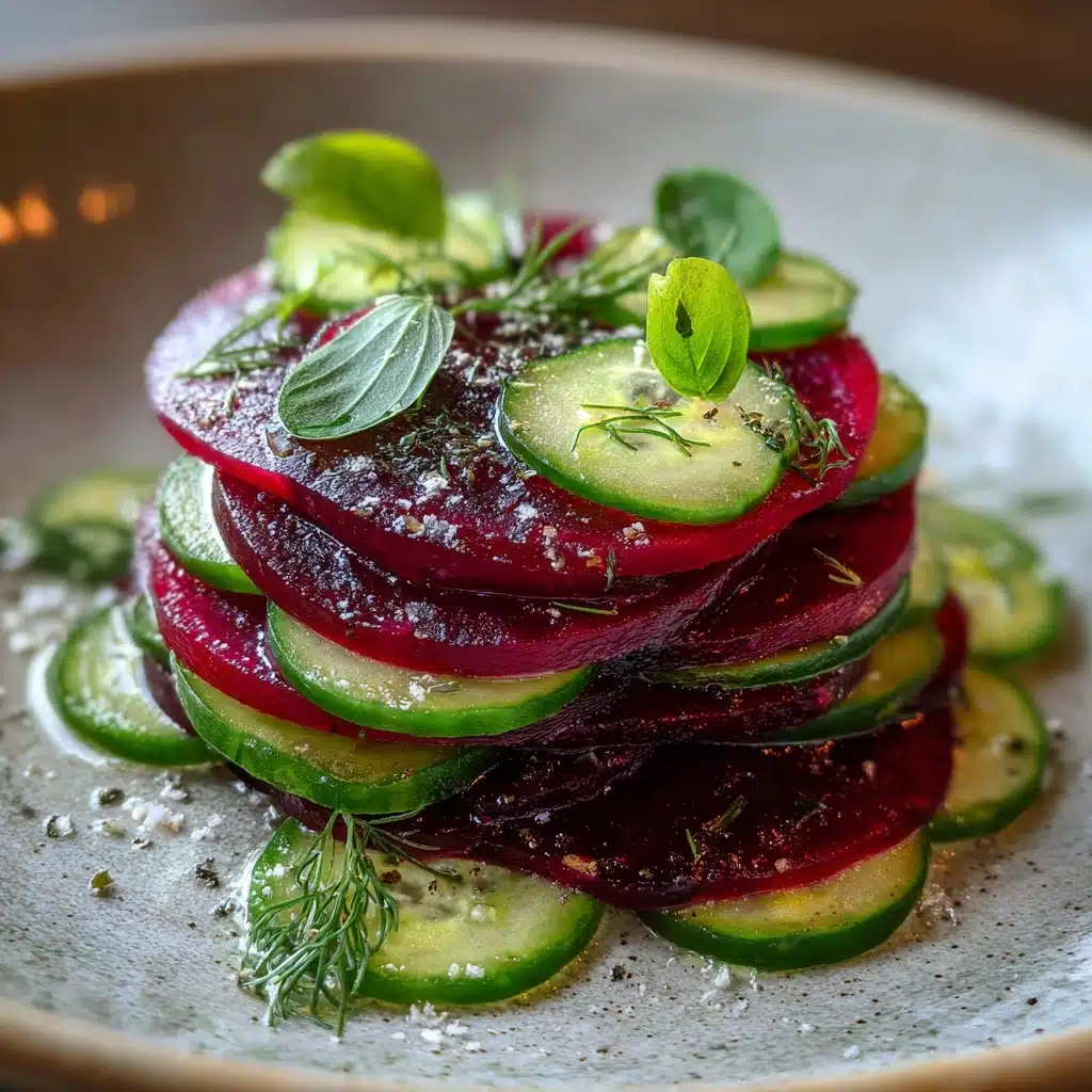 Crisp Cucumber and Beetroot Salad with Herb Dressing Recipe - Recipe Image