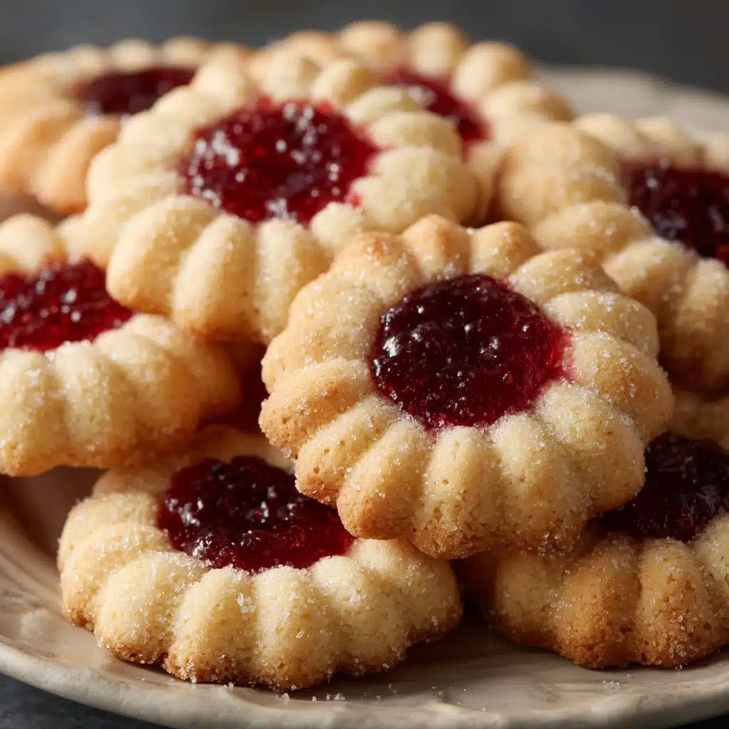 Luscious Buttery Shortbread Cookies with Raspberry Recipe - Recipe Image