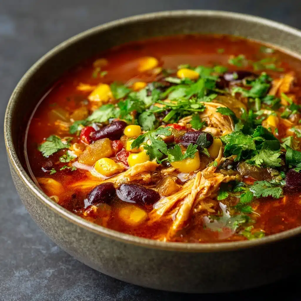 Southwest Black Bean Chicken Tortilla Soup Recipe - Recipe Image