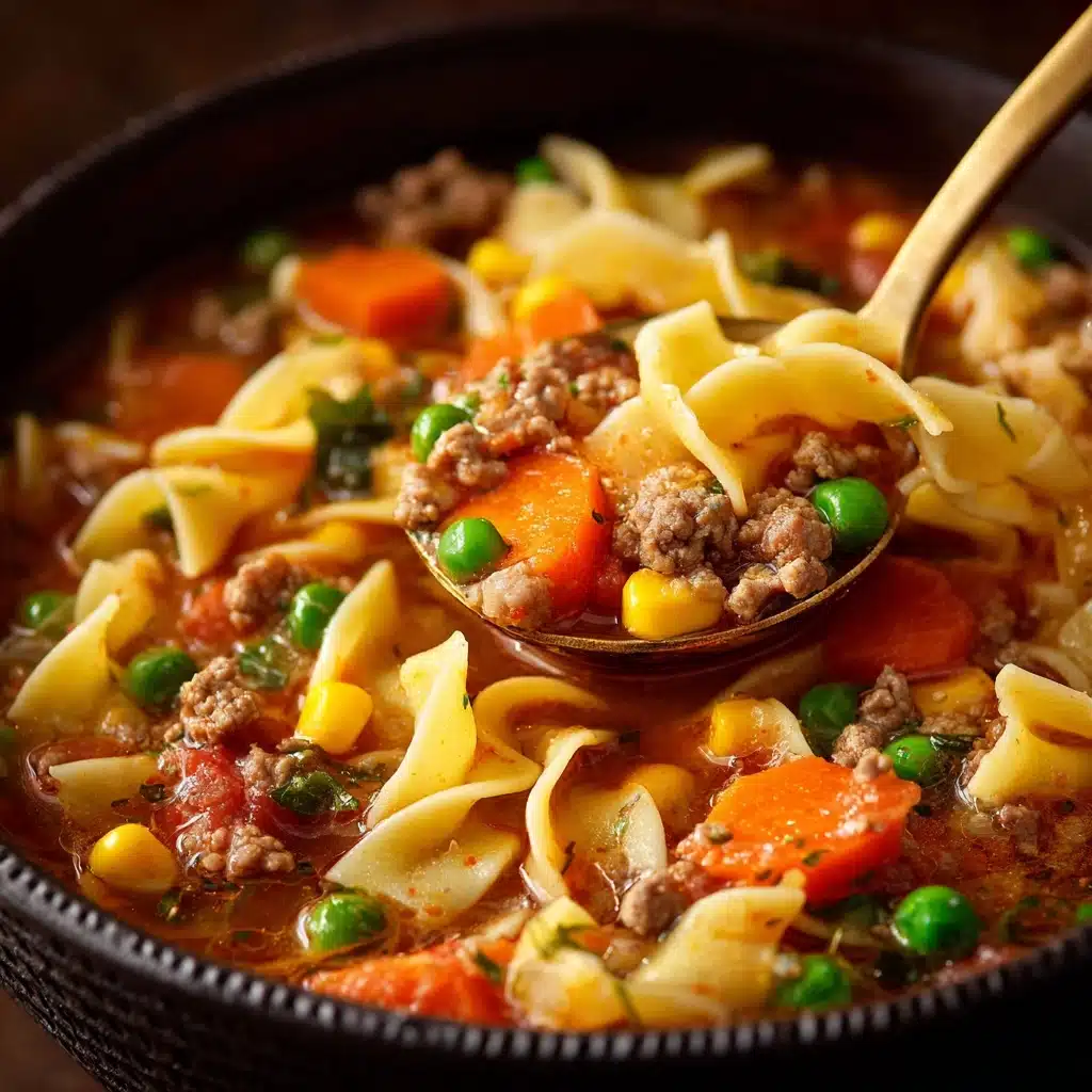 Vegetable Beef Noodle Soup Recipe - Recipe Image