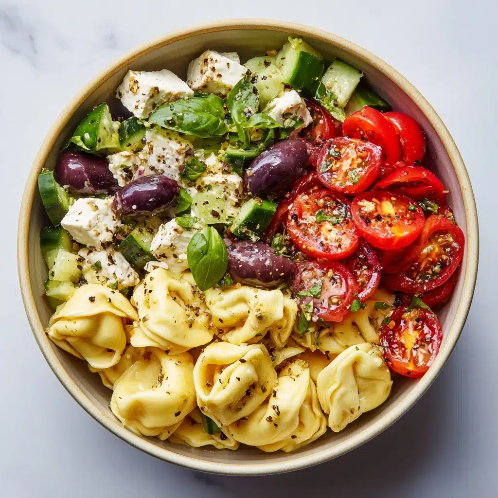 Greek Tortellini Pasta Salad Recipe - Recipe Image