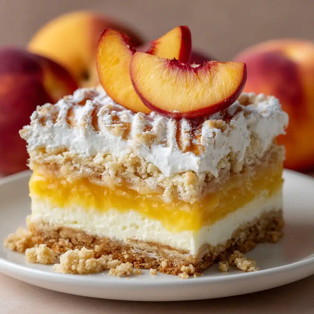 Peaches and Cream Pie Bars Recipe - Recipe Image