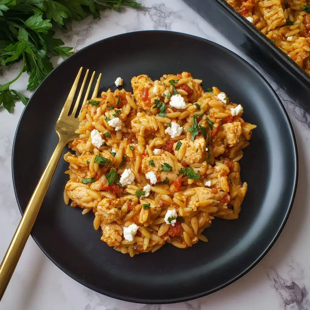 Greek Chicken Orzo Bake Recipe - Recipe Image