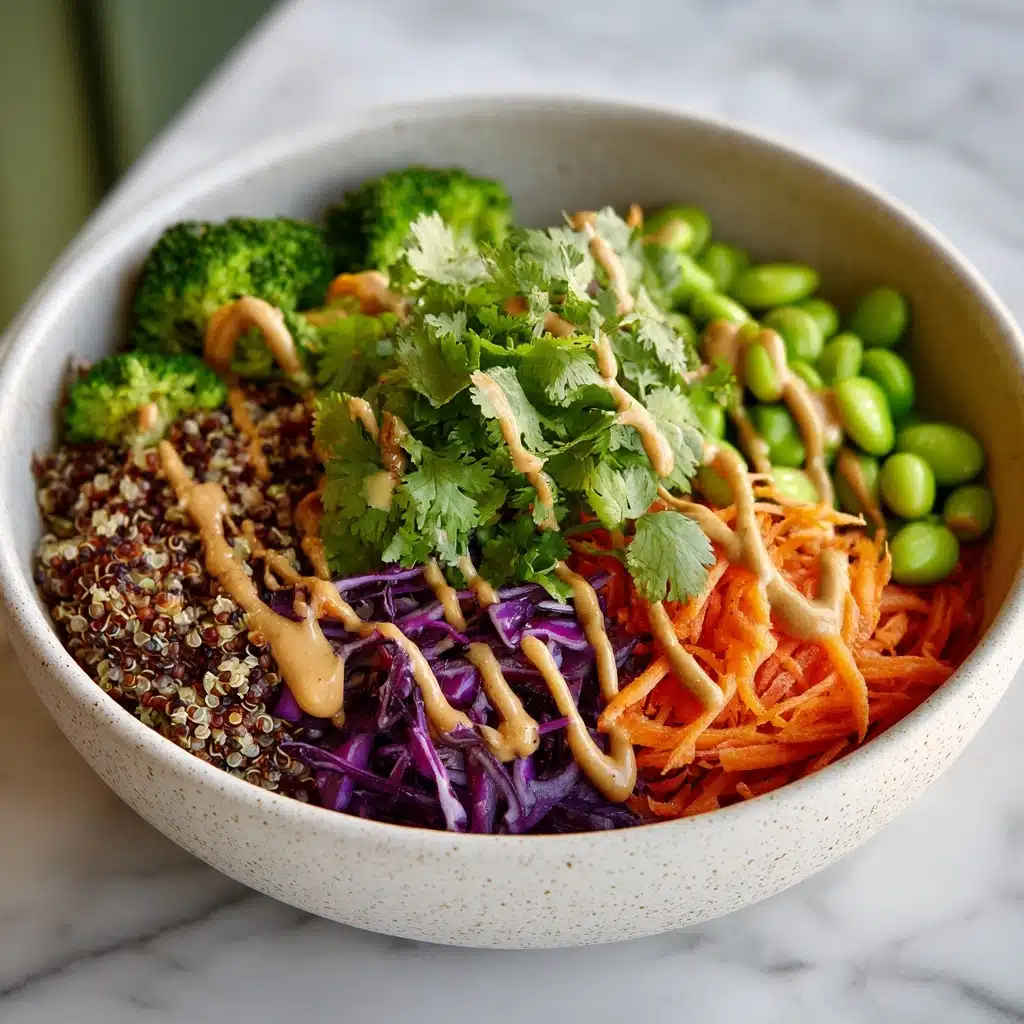 Crunchy Asian Edamame Salad with Peanut Dressing Recipe - Recipe Image