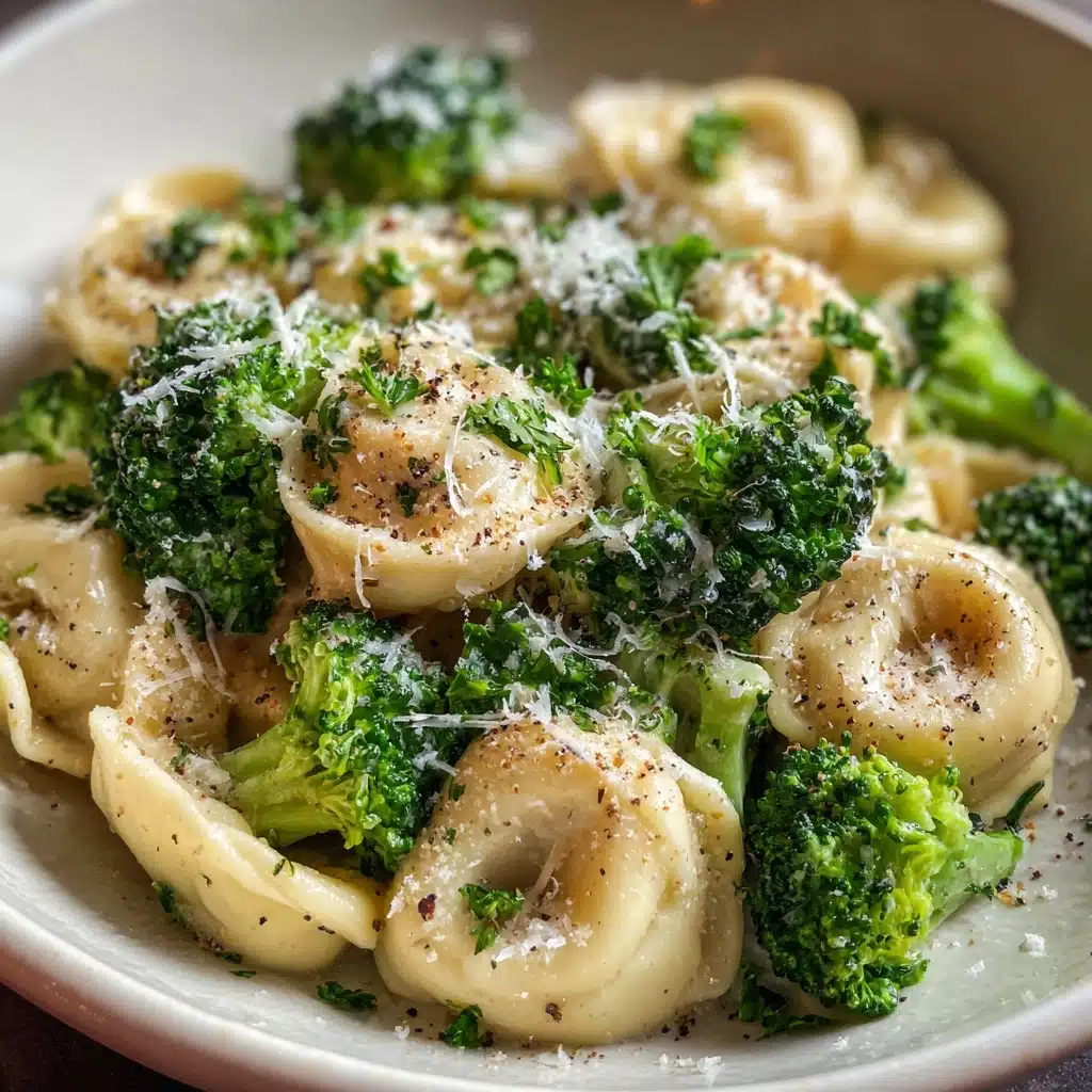 Garlic Parmesan Tortellini with Broccoli Recipe - Recipe Image