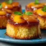 Peach Upside-Down Mini Cakes Recipe