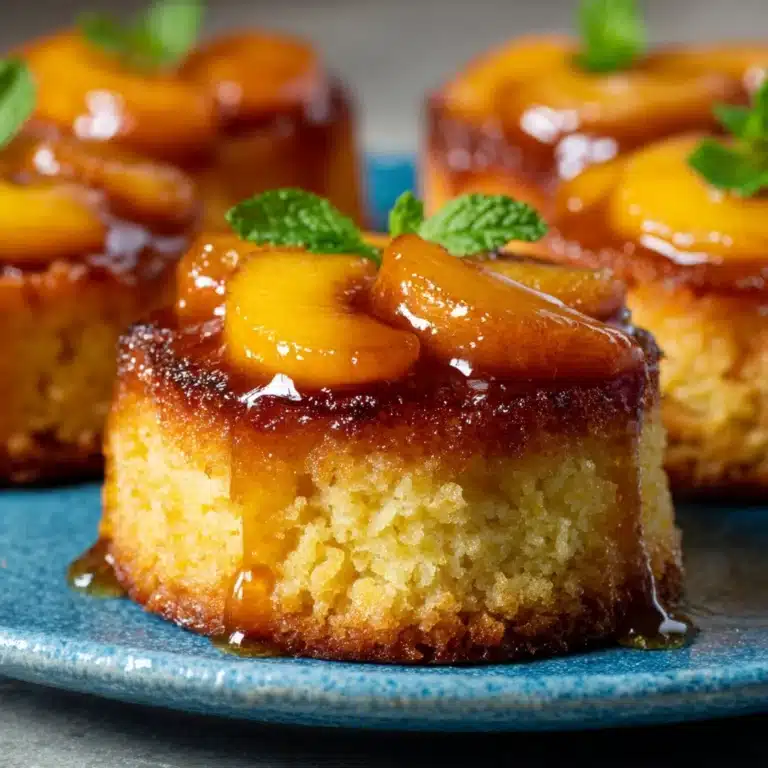 Peach Upside-Down Mini Cakes Recipe