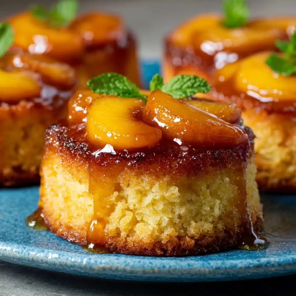 Peach Upside-Down Mini Cakes Recipe