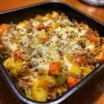 Crockpot Cheesesteak Potato Casserole Recipe