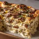 Cheesy Mushroom Chicken Alfredo Lasagna Recipe