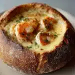 Stuffed Seafood Soup Bread Bowl Recipe