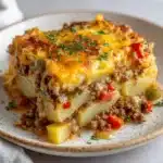 Cheesy Potato Beef Bake Recipe