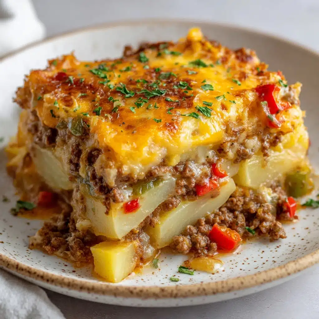 Cheesy Potato Beef Bake Recipe - Recipe Image