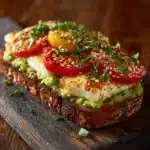Halloumi, Honey, and Avocado Bagel Recipe