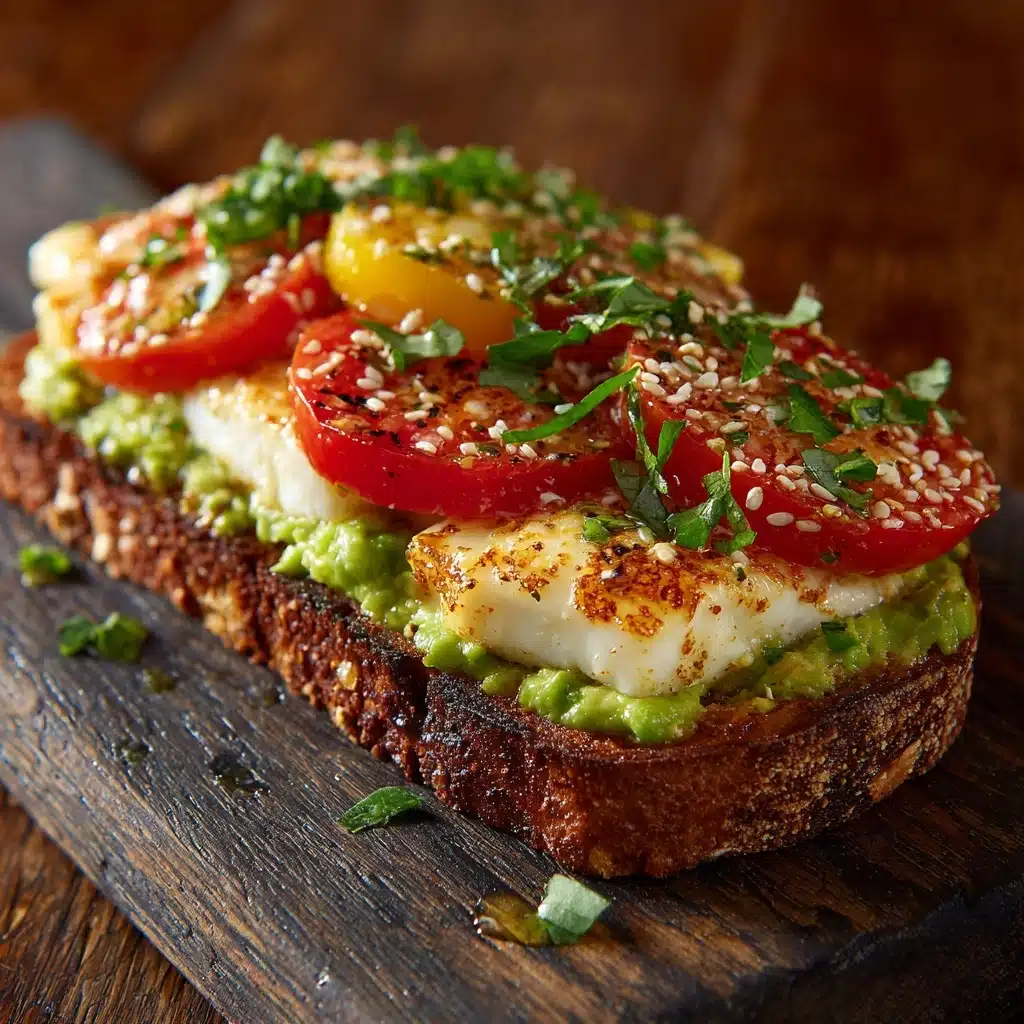 Halloumi, Honey, and Avocado Bagel Recipe - Recipe Image