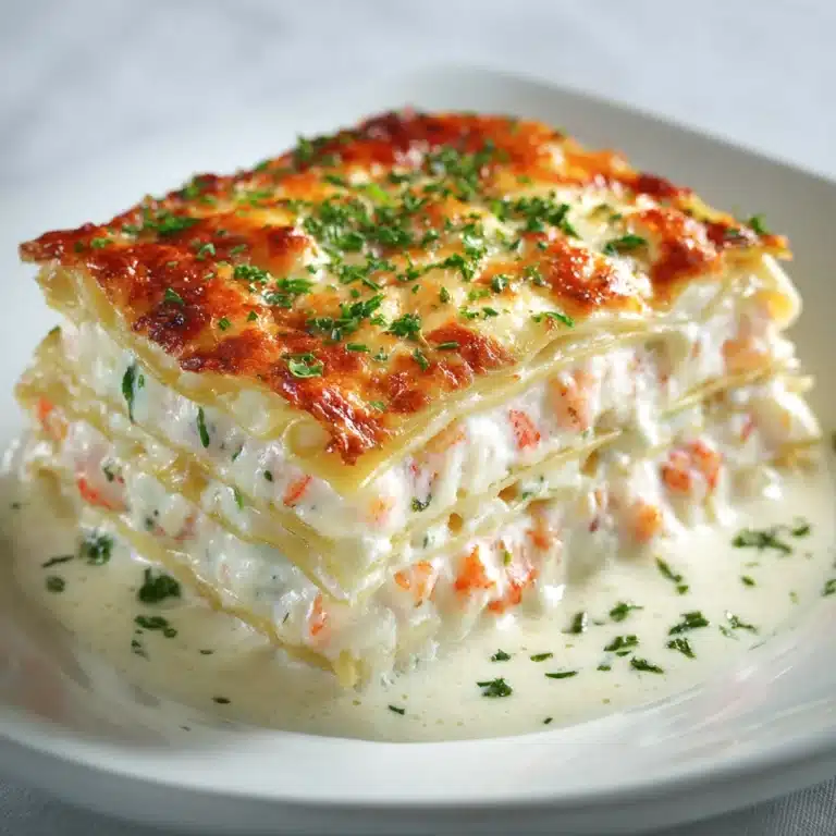 Shrimp Lasagna with White Sauce and Cheese Recipe