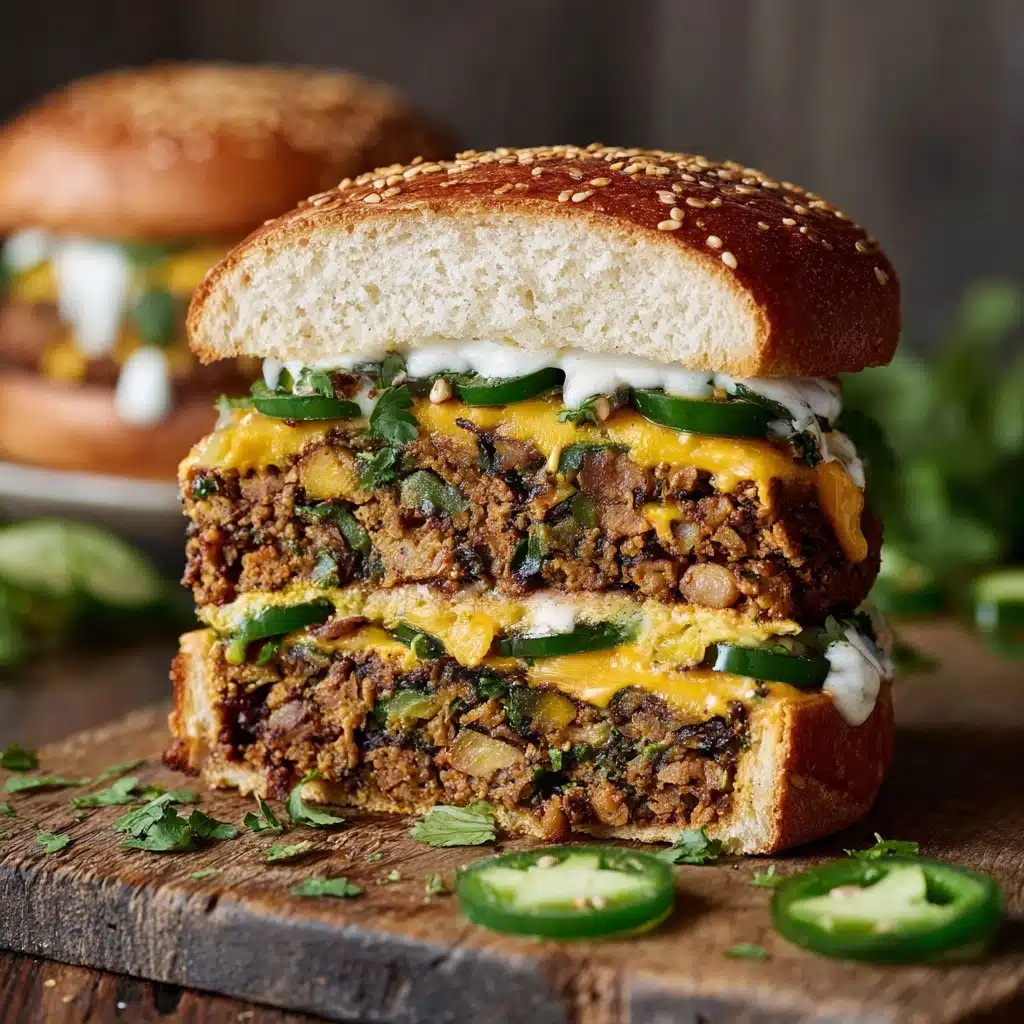Jalapeno Popper Stuffed Black Bean Burgers Recipe