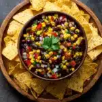 Black Bean and Corn Salsa with Tortilla Chips Recipe