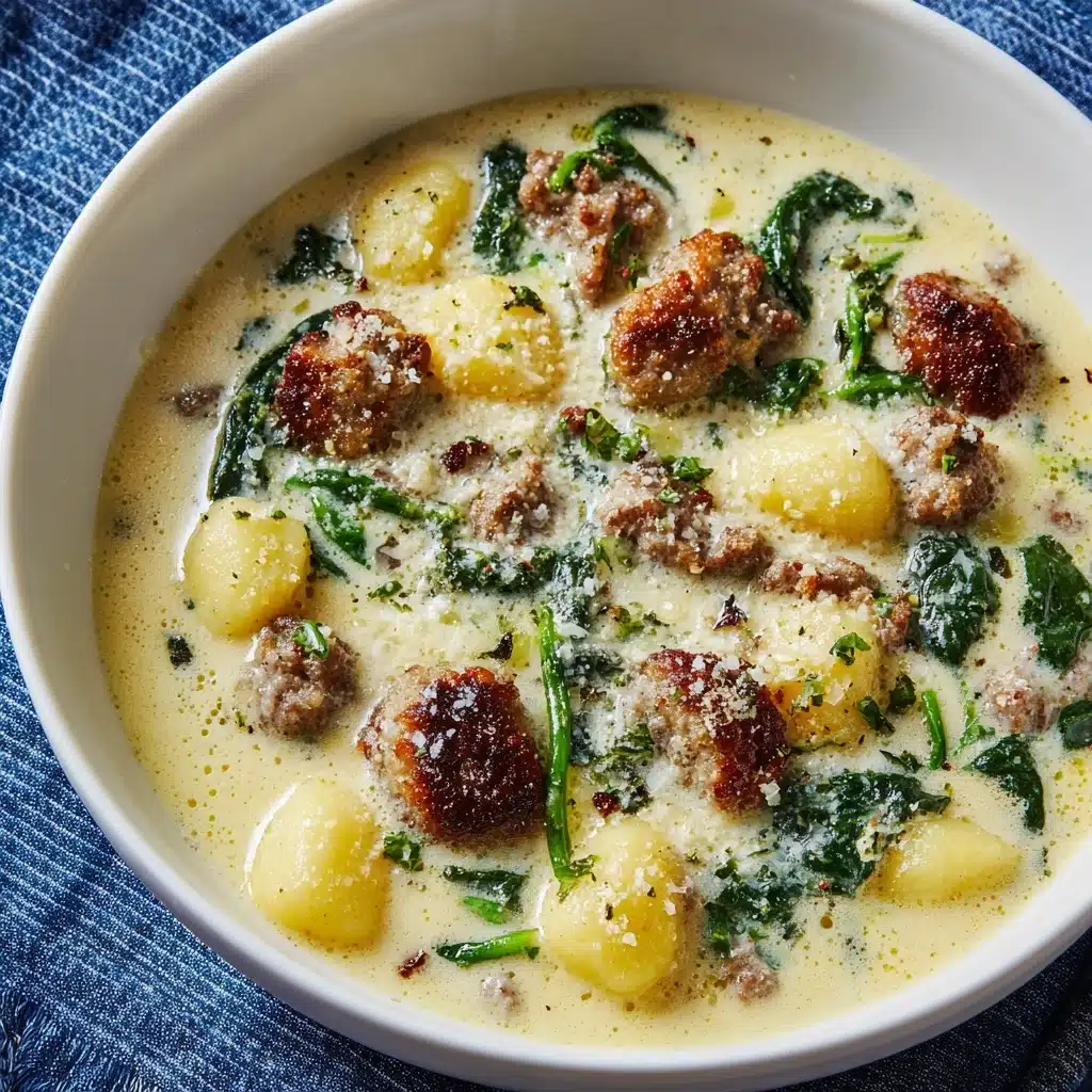 Creamy Parmesan Italian Sausage Ditalini Soup Recipe - Recipe Image