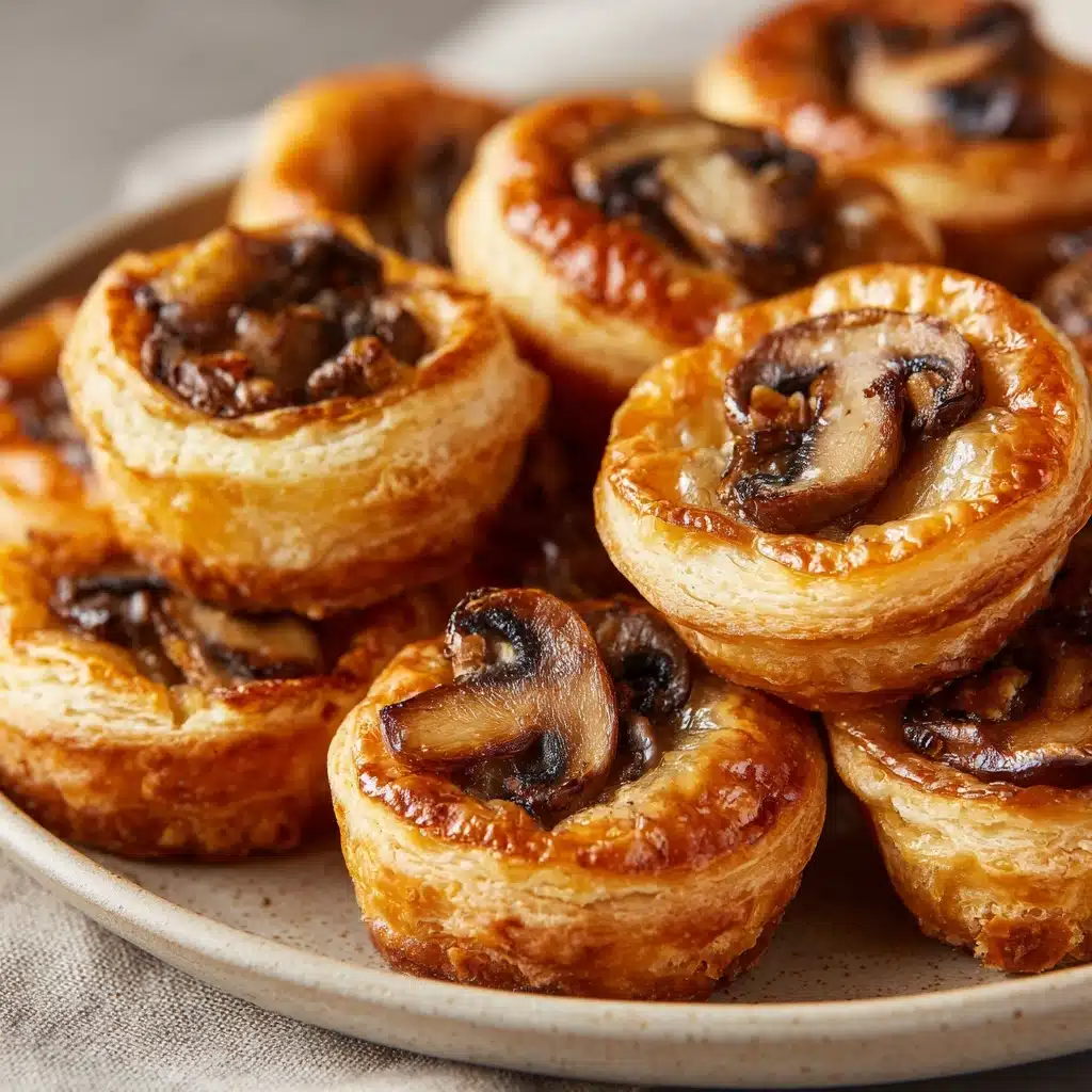 Mushroom Cheese Puff Bites Recipe - Recipe Image