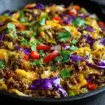 Ground Beef Taco Cabbage Skillet Recipe