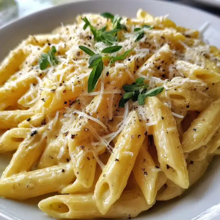 Creamy Garlic Penne Pasta Recipe