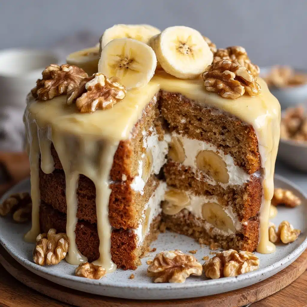 Heavenly Banana Walnut Cream Cake Recipe