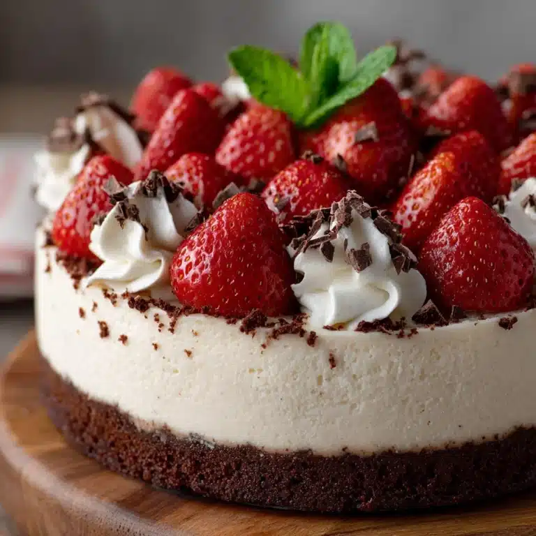 White Chocolate Strawberry Cheesecake Recipe
